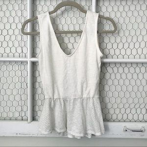 NWT Off white peplum tank top